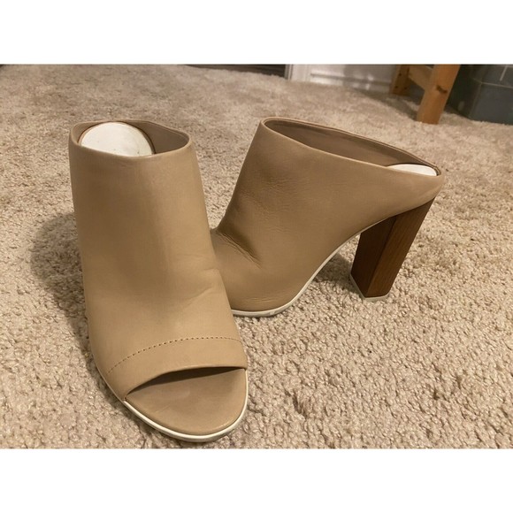 Vince Allison Open Toe Mules Tan Heels  Women's Size 9 - Picture 6 of 6